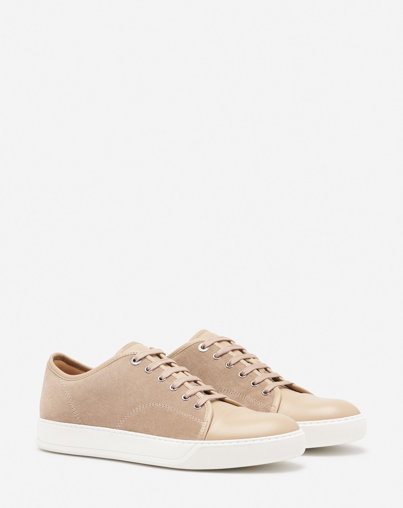 DBB1 LEATHER AND SUEDE SNEAKERS TAUPE | Lanvin – LANVIN