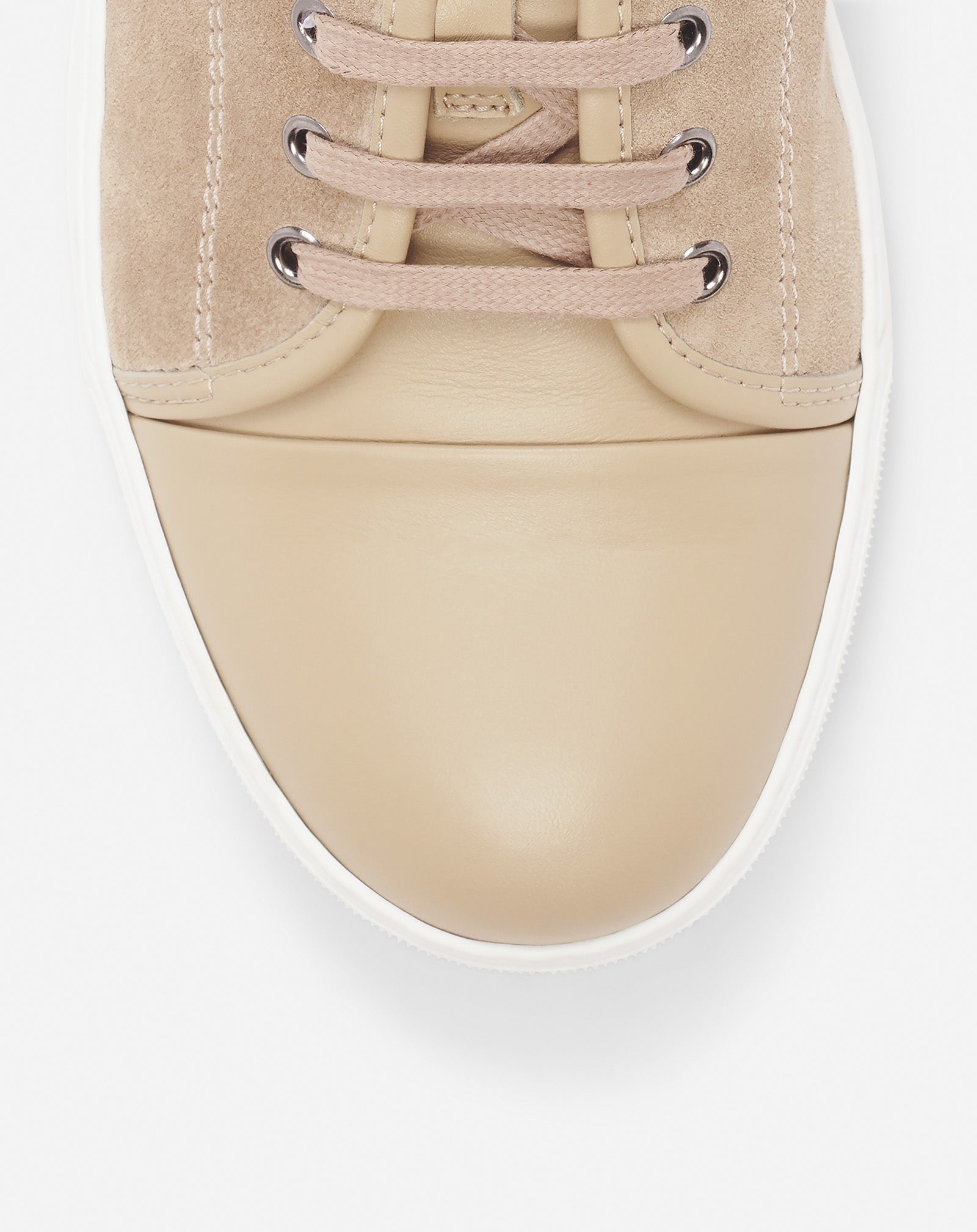 DBB1 LEATHER AND SUEDE SNEAKERS, TAUPE