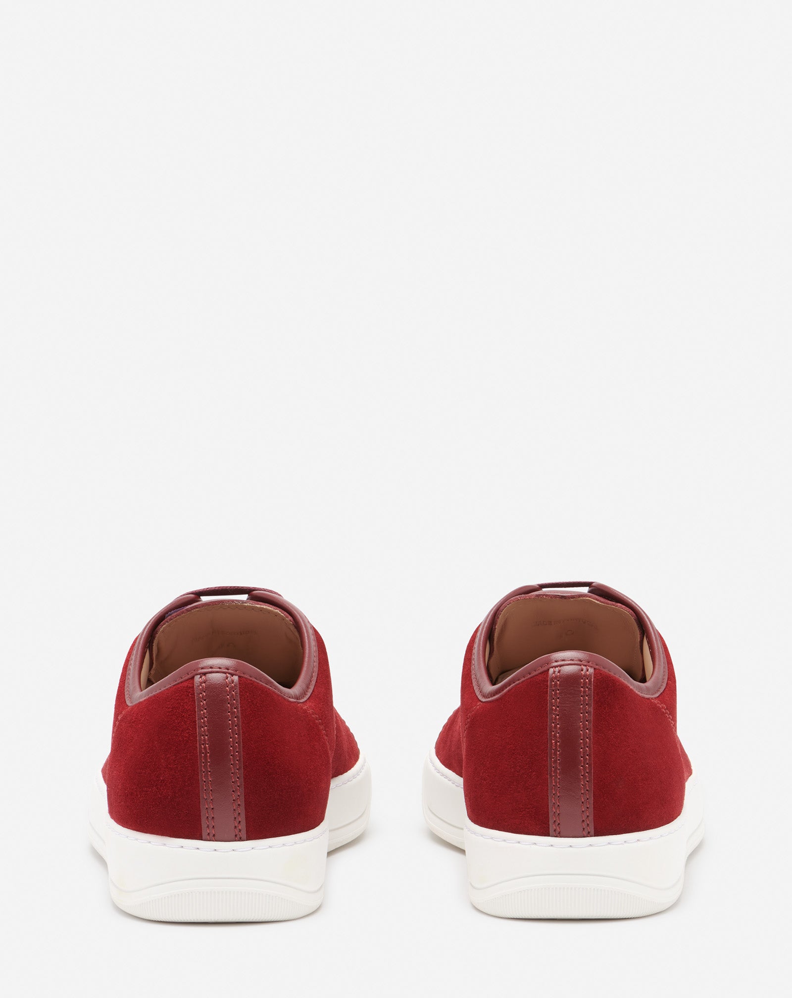 DBB1 LEATHER AND SUEDE SNEAKERS, BURGUNDY