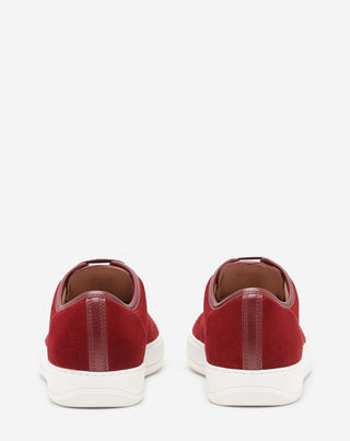 DBB1 LEATHER AND SUEDE SNEAKERS, BURGUNDY