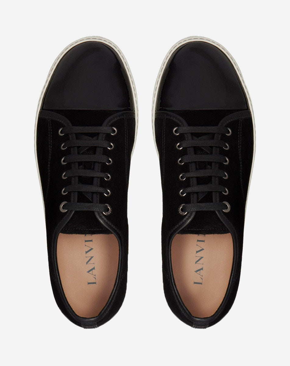 DBB1 SUEDE AND PATENT LEATHER SNEAKERS LANVIN