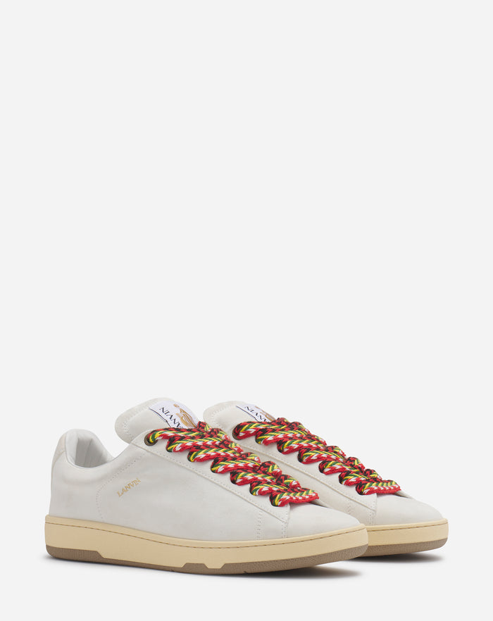 SUEDE CURB LITE SNEAKERS WHITE | Lanvin – LANVIN