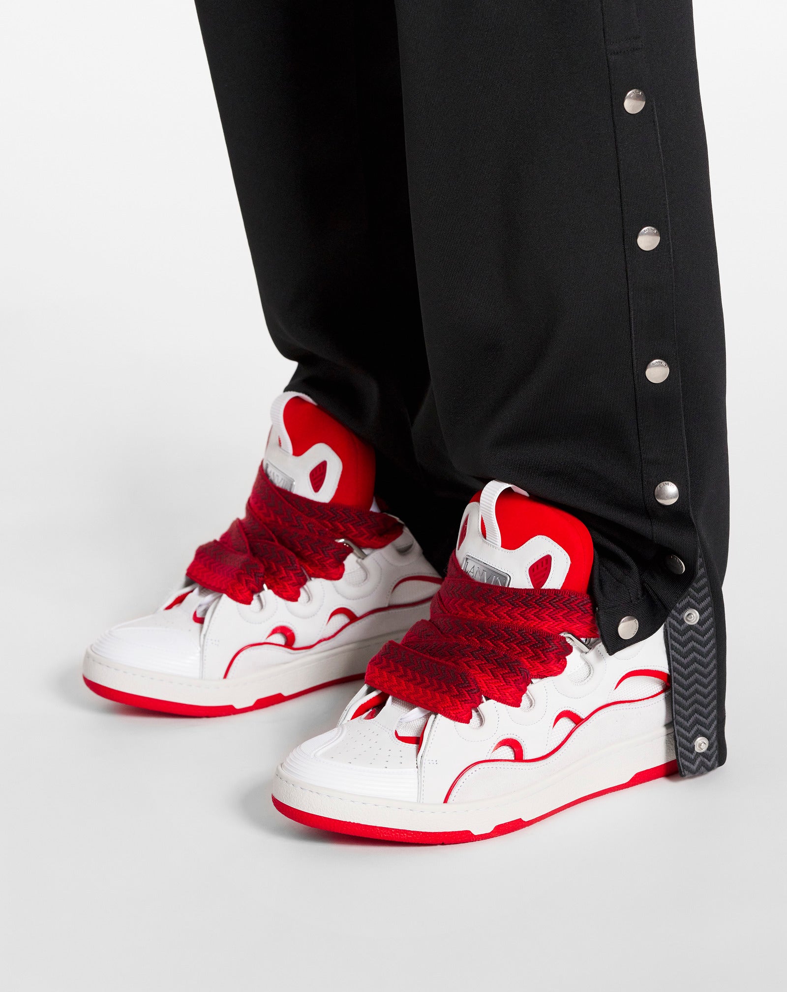 Black red cheap white sneakers