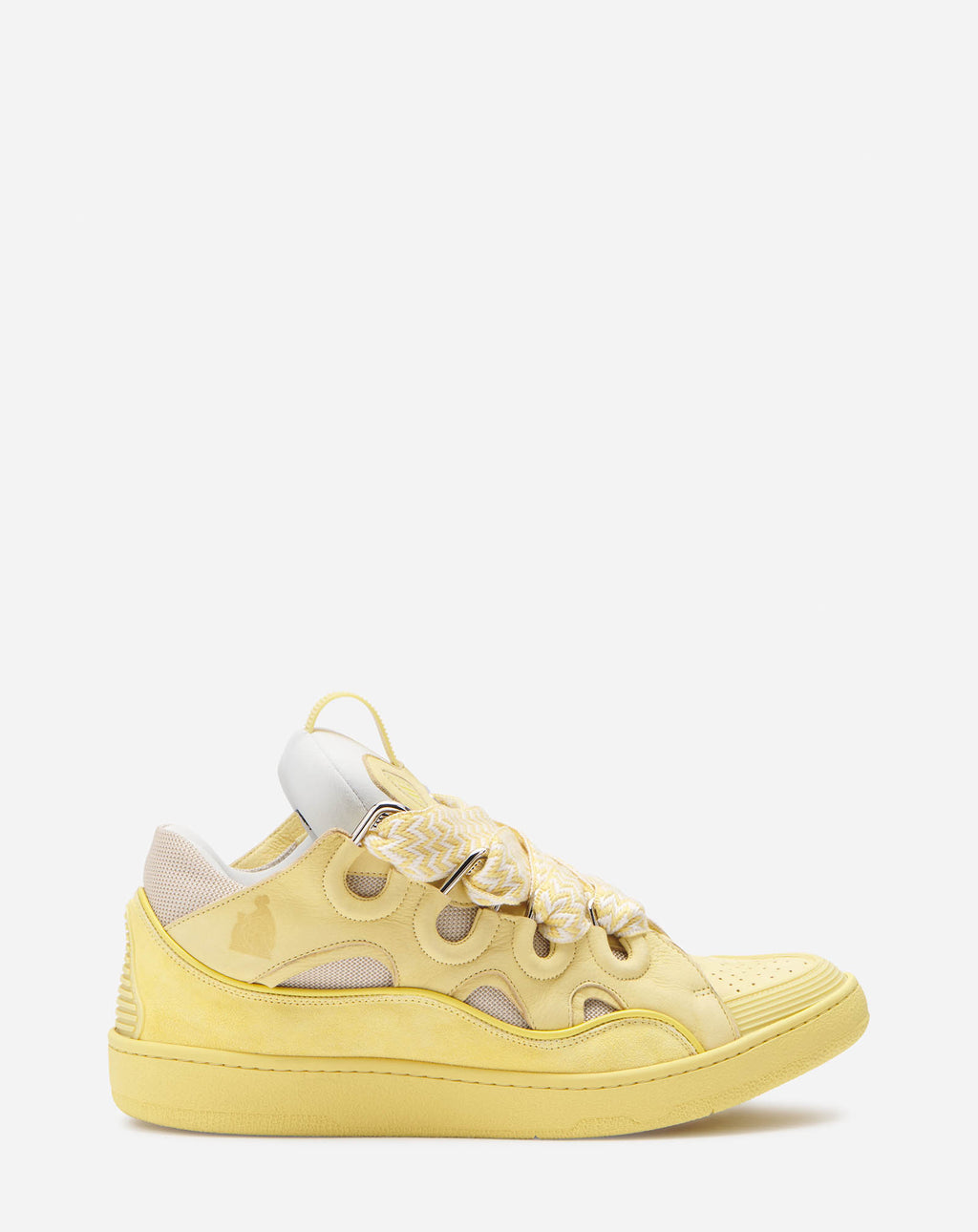 LEATHER CURB SNEAKERS CORN – LANVIN