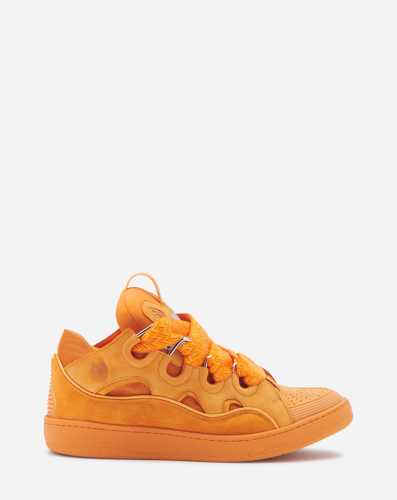 LEATHER CURB SNEAKERS MANGO – LANVIN