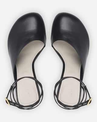 SEQUENCE BY LANVIN CLOSED SANDALS IN LEATHER, BLACK