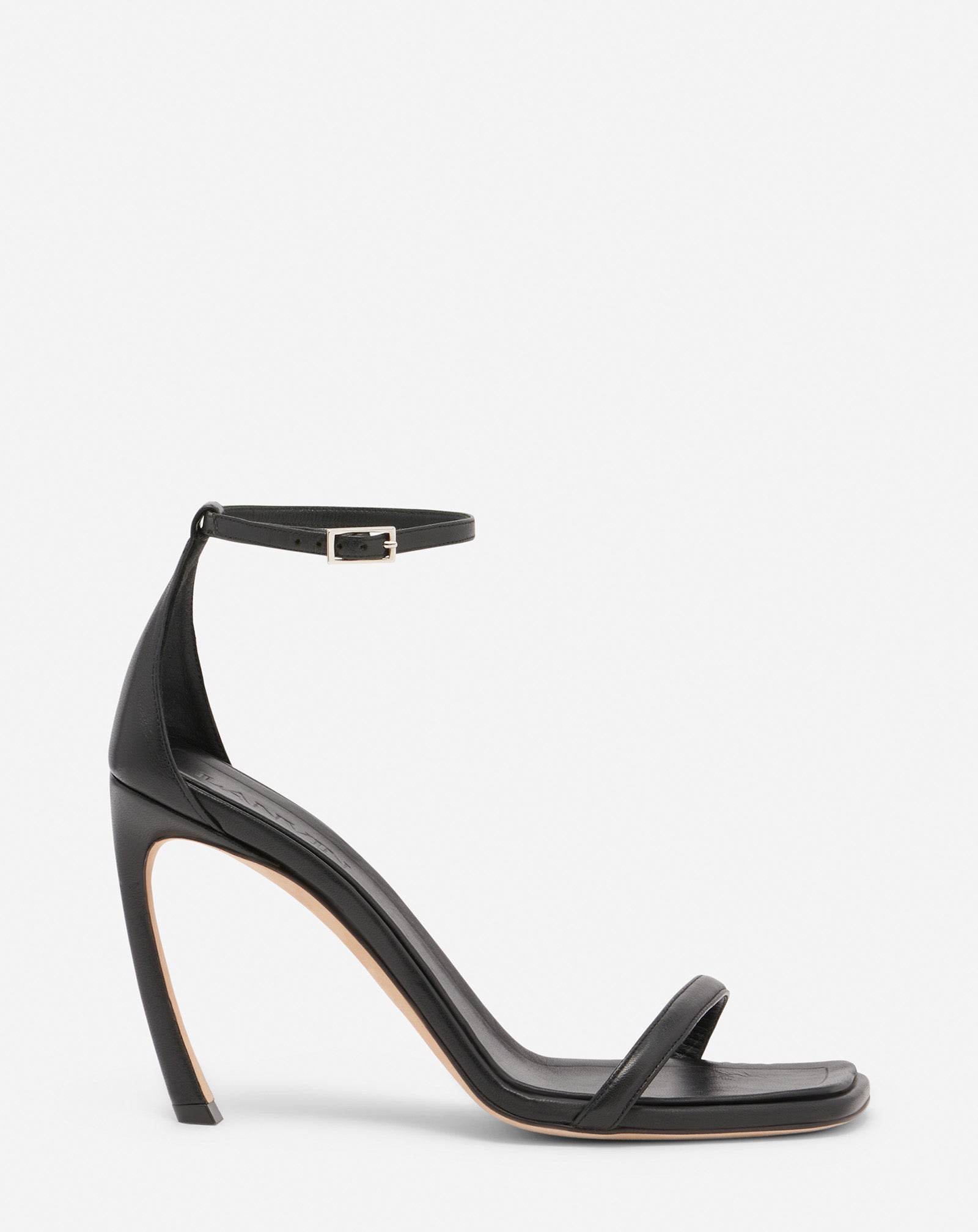 LEATHER SWING SANDALS, BLACK