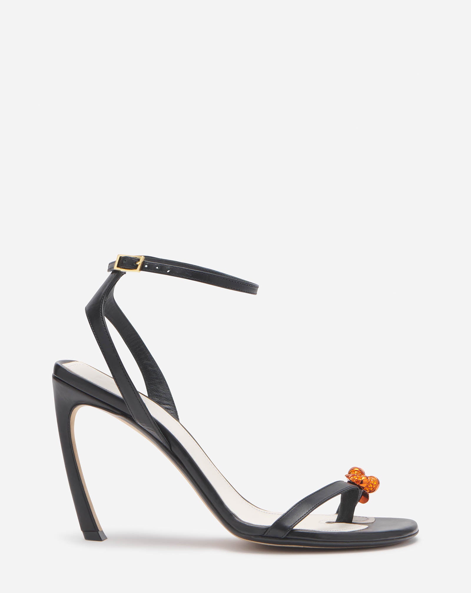 LEATHER SWING SANDALS WITH MELODIE JEWEL