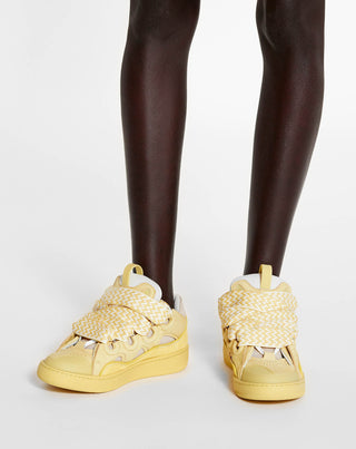 LEATHER CURB SNEAKERS