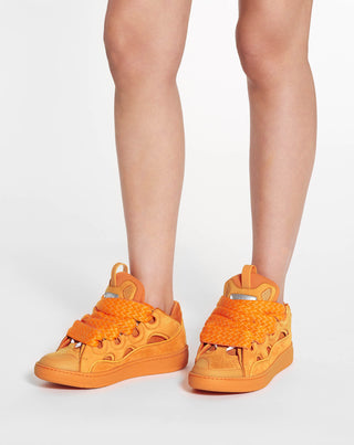 LEATHER CURB SNEAKERS