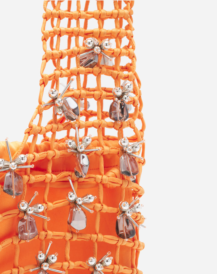 MACRAME BY LANVIN SATIN BAG, MANGO
