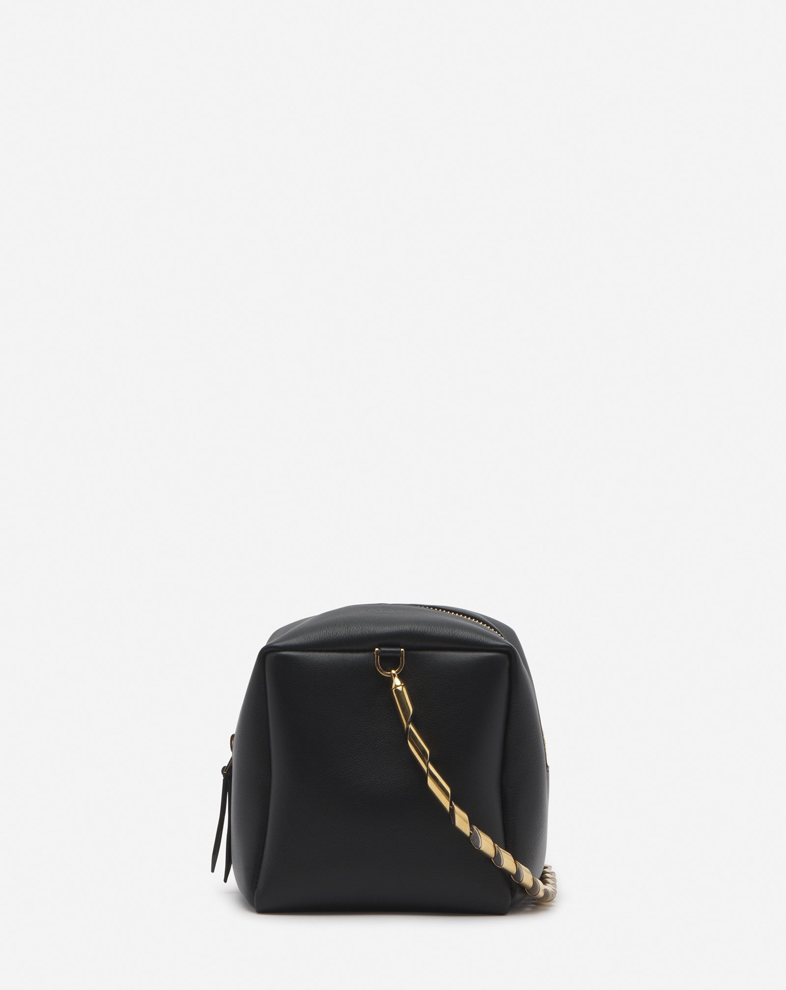  TEMPO BY LANVIN LEATHER BAG WITH SEQUENCE BY LANVIN CHAIN, BLACK