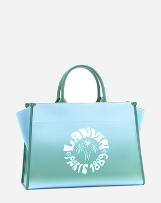 Cotton weave Mother and Child Summer Wave tote bag, 