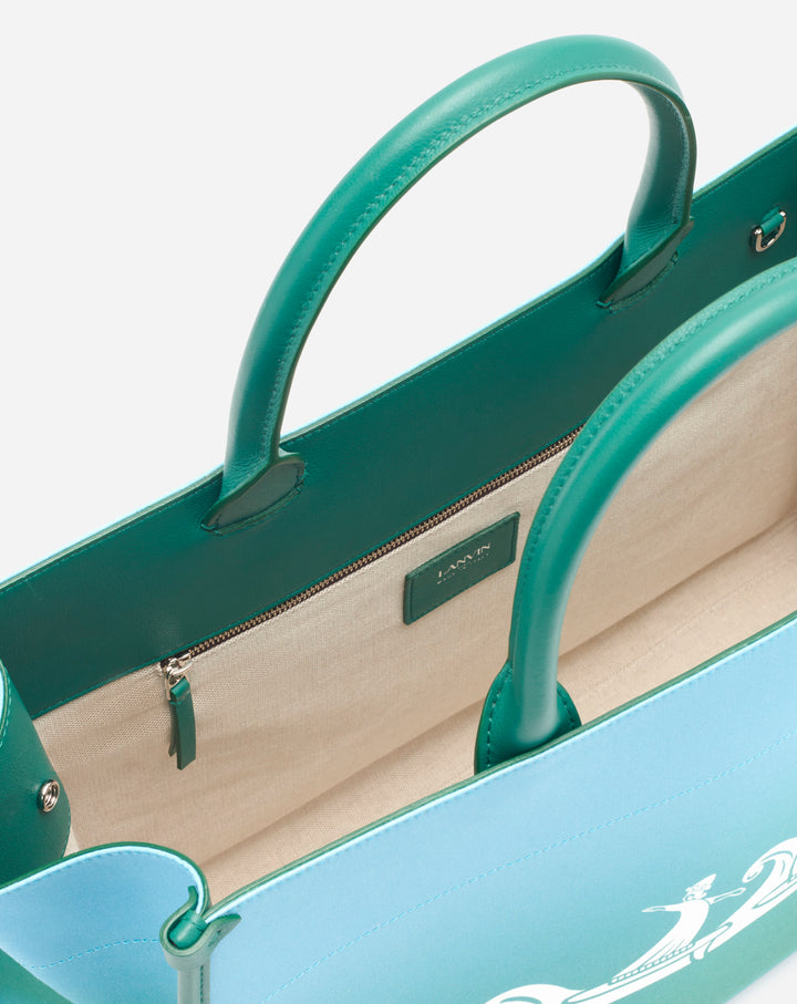 Cotton weave Mother and Child Summer Wave tote bag, 