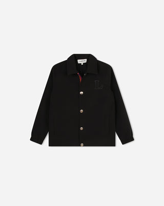 BUTTON-UP JACKET WITH LOGO
