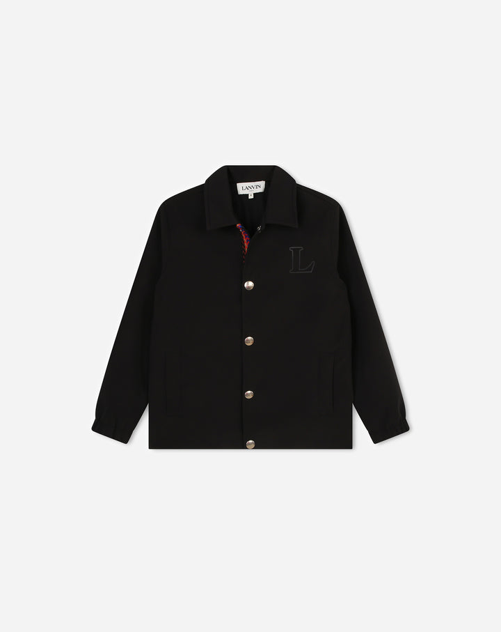 BUTTON-UP JACKET WITH LOGO