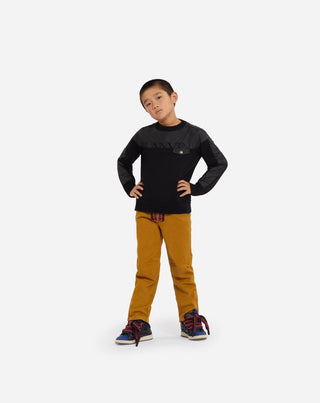 BI-MATERIAL JUMPER WITH POCKET