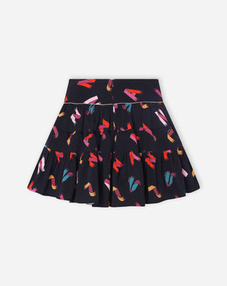 RUFFLE SKIRT WITH CURB LOGO