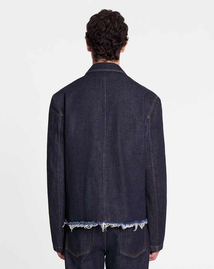 RELAXED DENIM JACKET, NAVY BLUE
