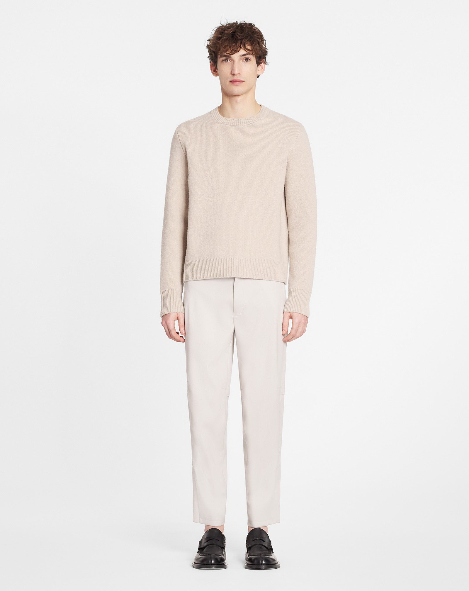 WOOL AND CASHMERE CREWNECK SWEATER, PAPER
