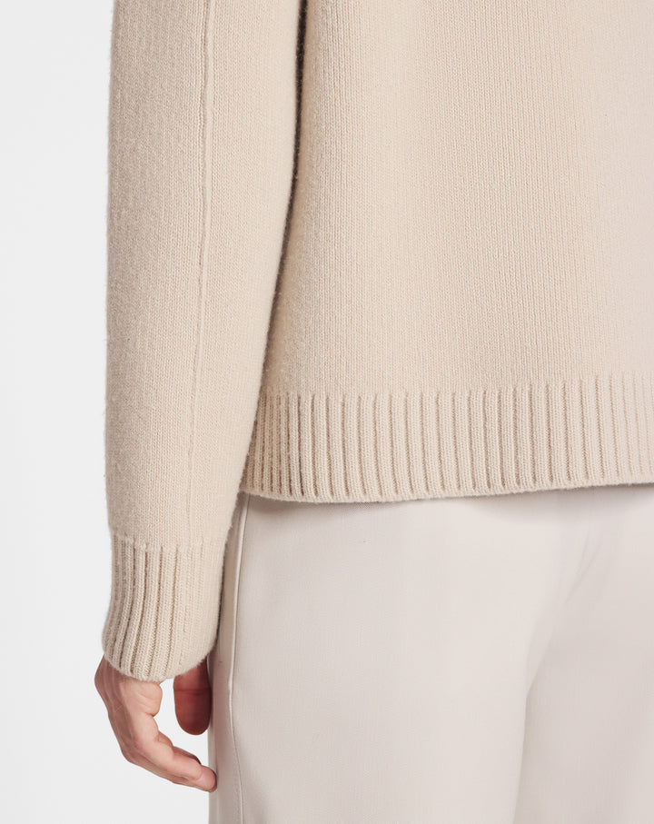 WOOL AND CASHMERE CREWNECK SWEATER, PAPER