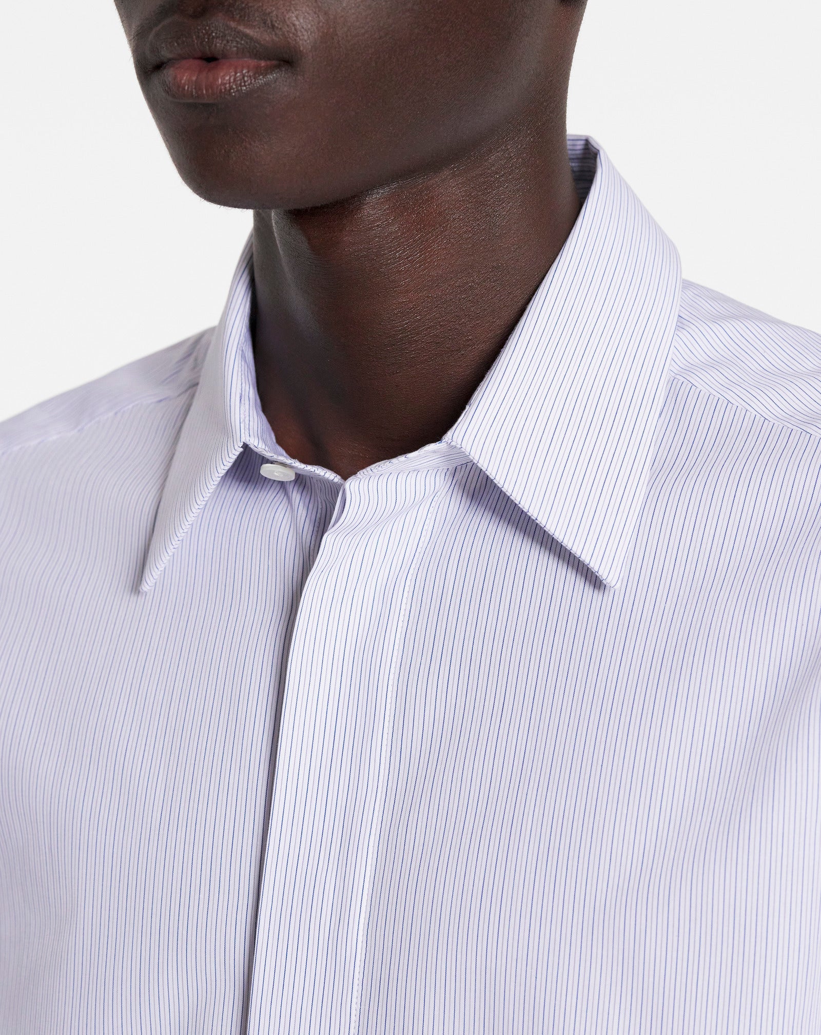 SLIM FIT SHIRT BLUE/LIGHT GREY | Lanvin – LANVIN