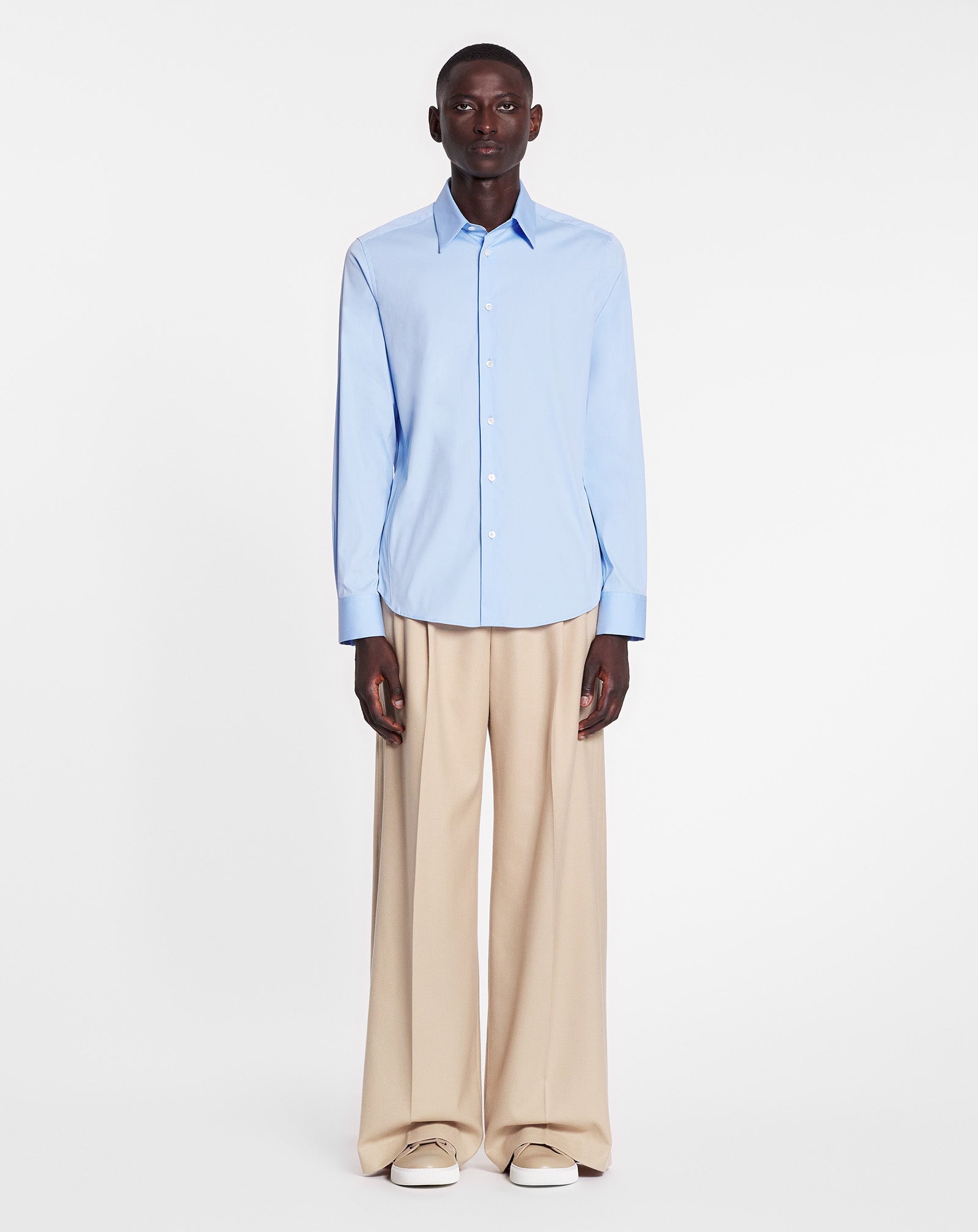 SLIM FIT SHIRT WITH VISIBLE BUTTONS