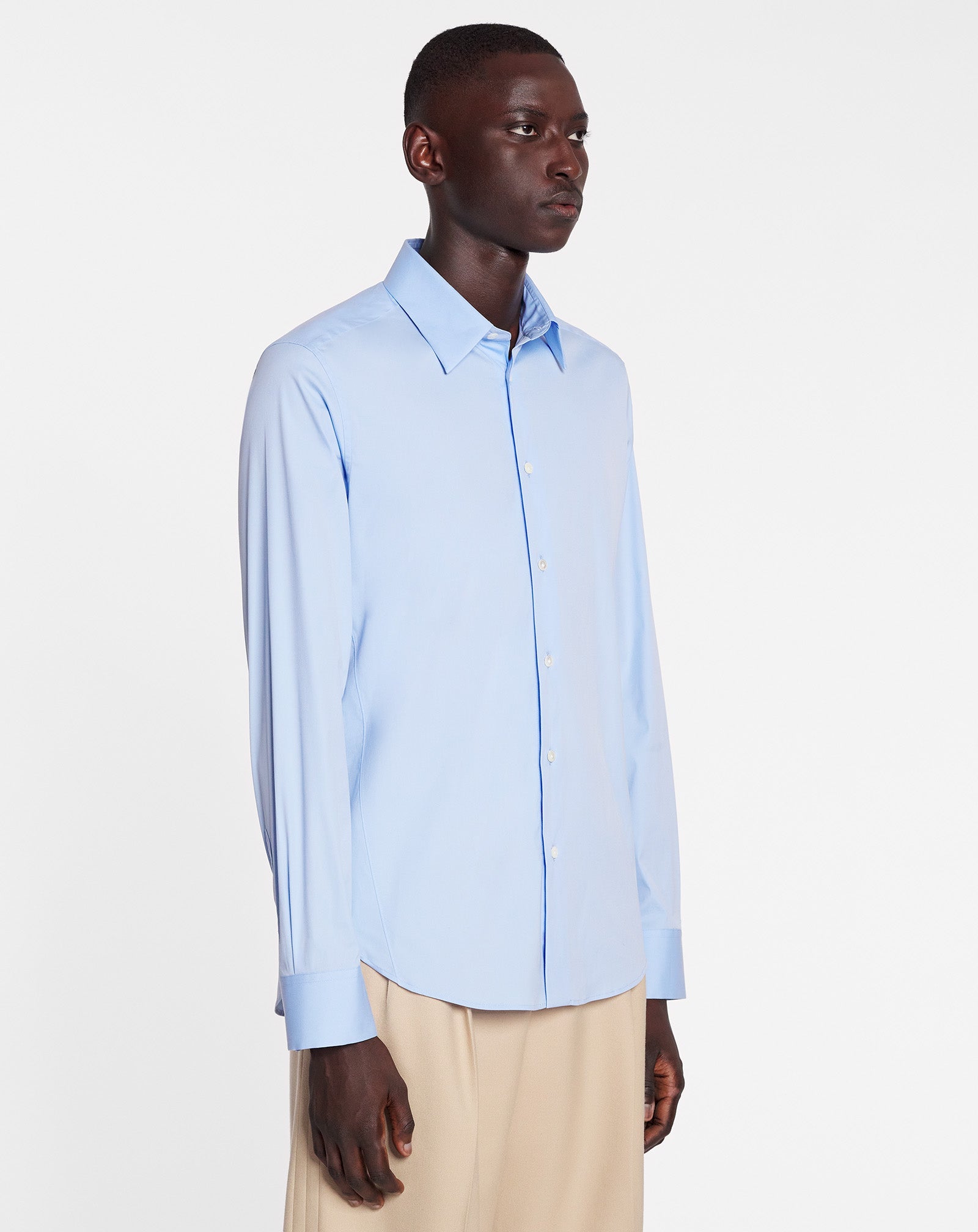 SLIM FIT SHIRT WITH VISIBLE BUTTONS