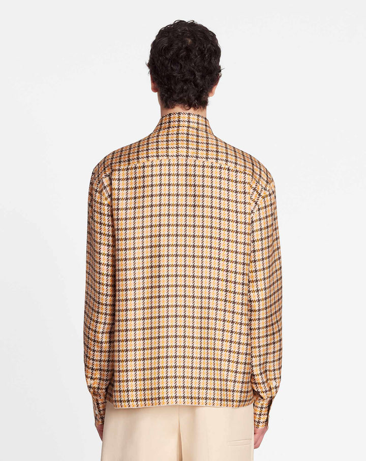 PRINTED CLASSIC SHIRT, BROWN/ORANGE