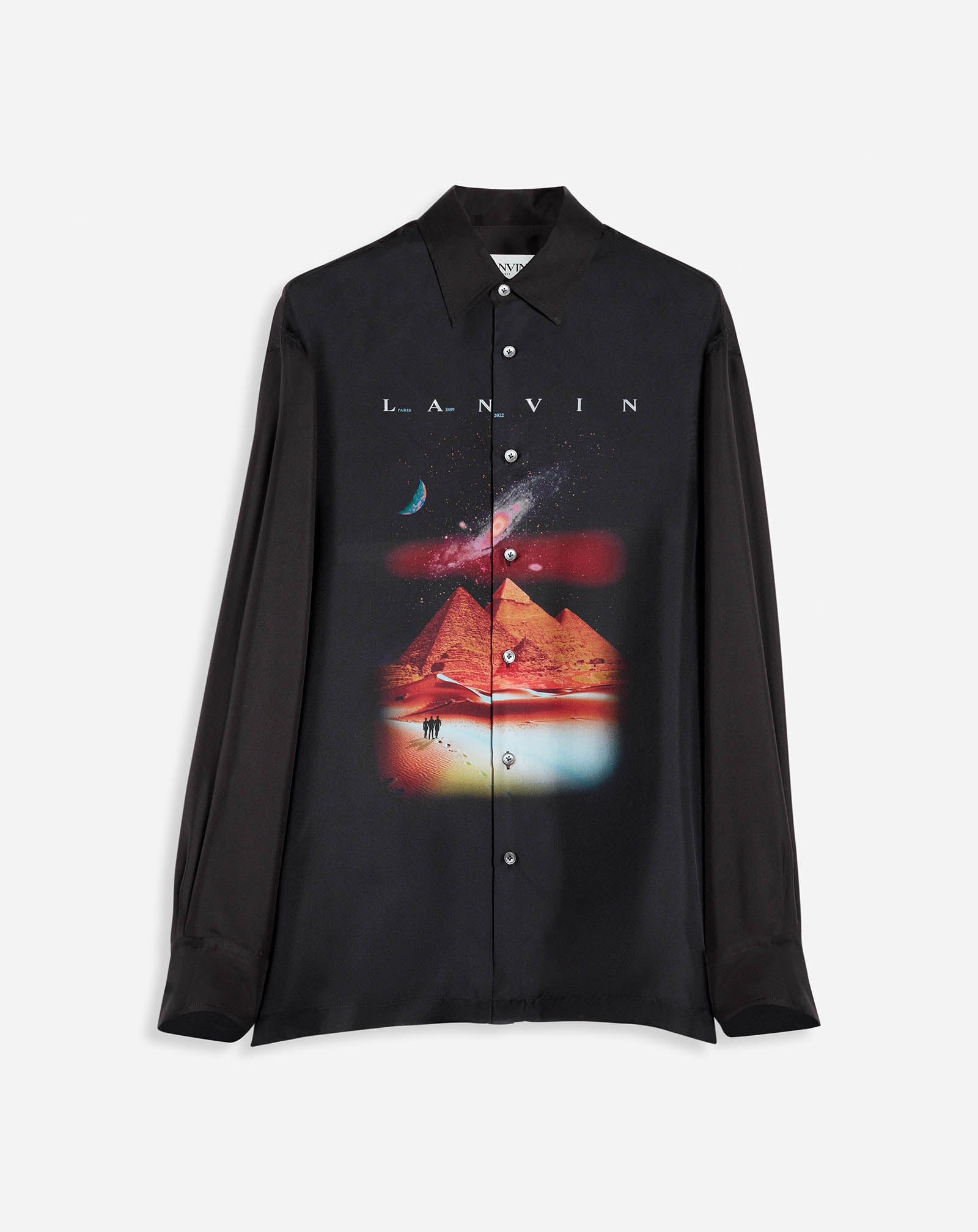 CASUAL SHIRT WITH SCI-FI PRINT, MULTICOLOR