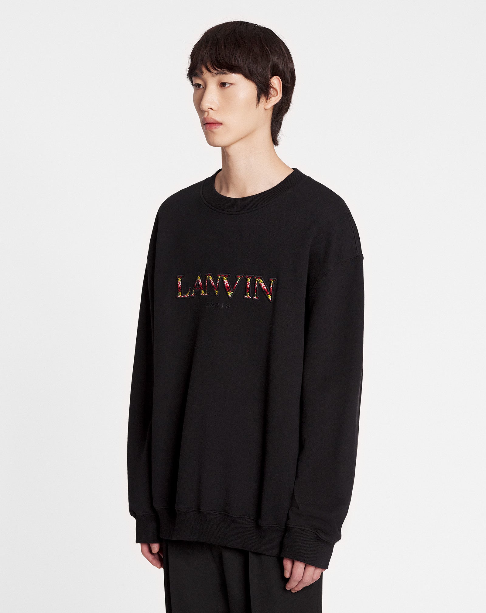 OVERSIZED EMBROIDERED LANVIN CURB SWEATSHIRT