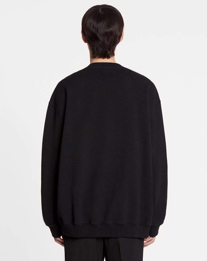 OVERSIZED EMBROIDERED LANVIN CURB SWEATSHIRT