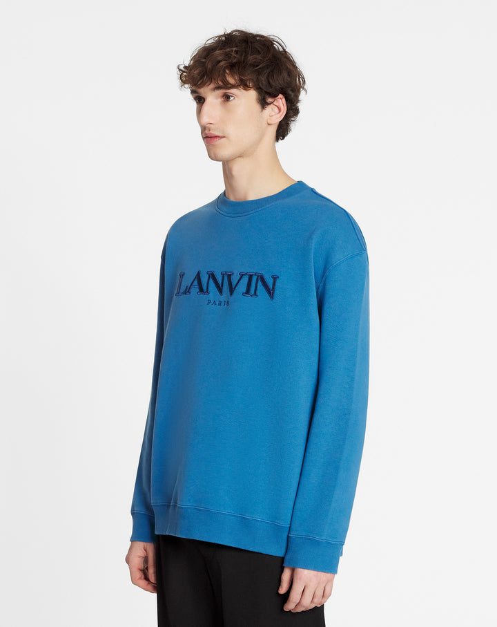 OVERSIZED EMBROIDERED LANVIN PARIS SWEATSHIRT