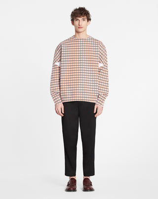 OVERPRINTED OVERSIZED SWEATSHIRT, BROWN/ORANGE