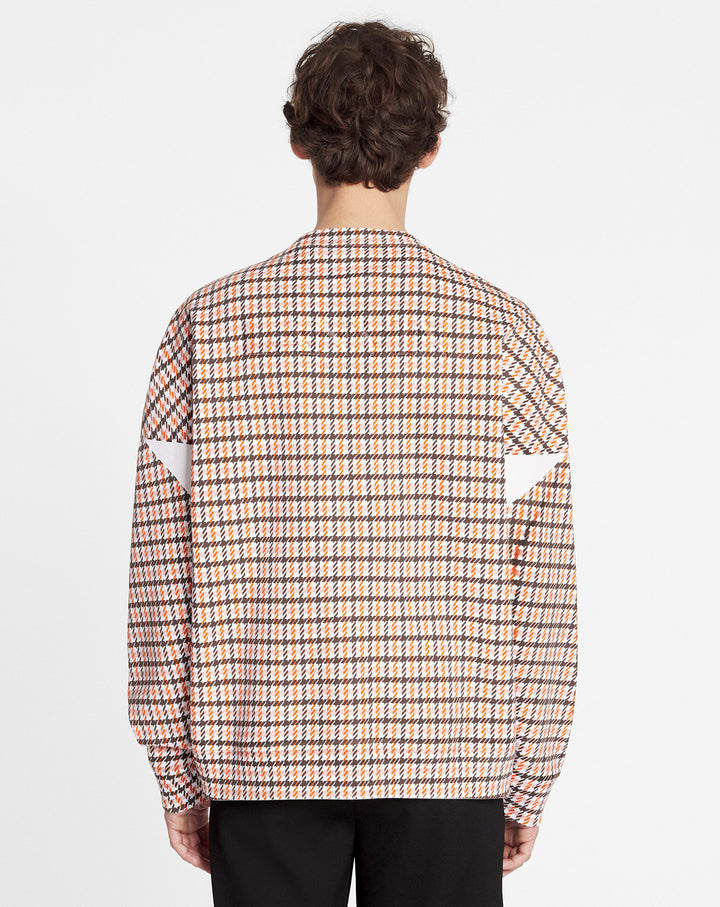 OVERPRINTED OVERSIZED SWEATSHIRT, BROWN/ORANGE