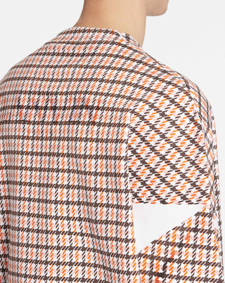 OVERPRINTED OVERSIZED SWEATSHIRT, BROWN/ORANGE