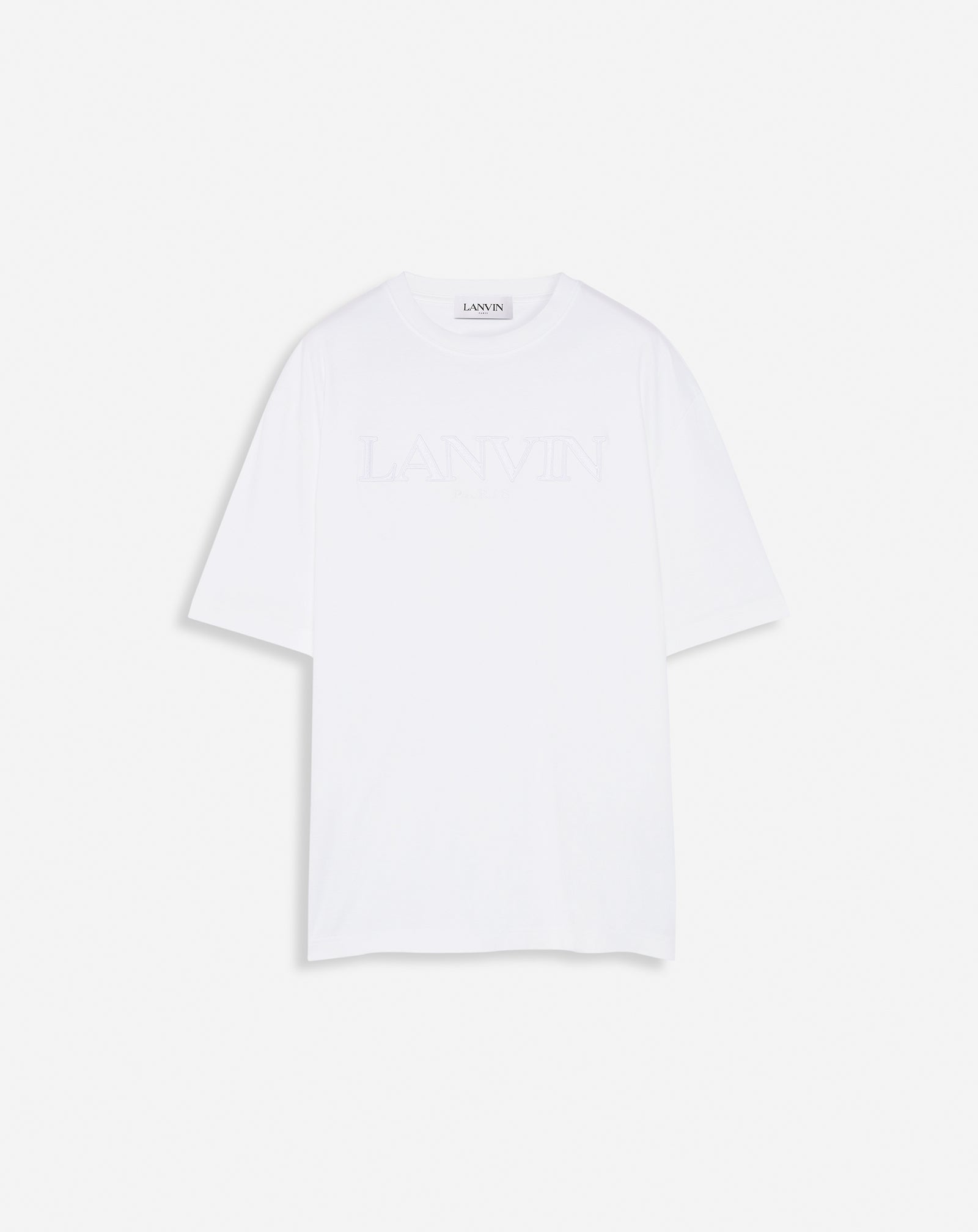 Classic lanvin paris embroidered t-shirt