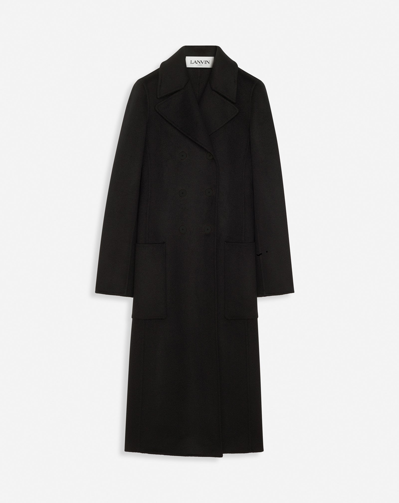 Long coat in double faced cashmere