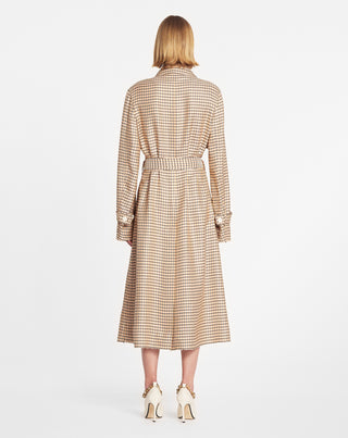 PRINTED FLOWING TRENCH COAT