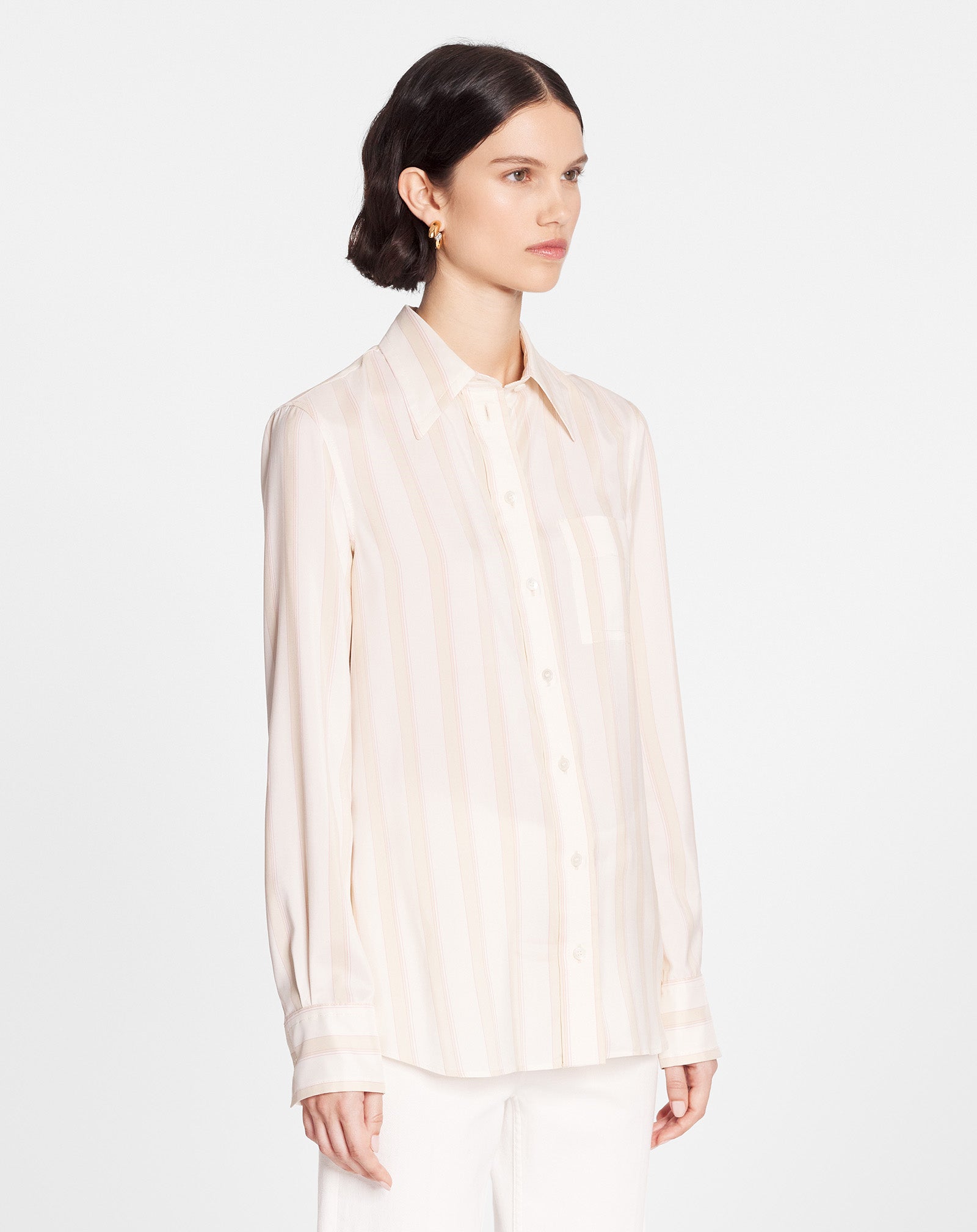 CLASSIC STRIPED SILK SHIRT