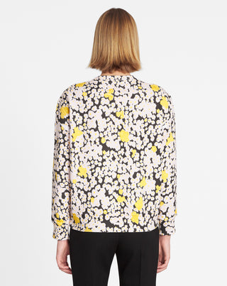 OVERPRINTED EMBROIDERED LANVIN PARIS SWEATSHIRT, OPTICAL WHITE/MULTICOLOR