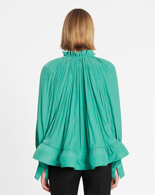CHARMEUSE BLOUSE WITH LONG SLEEVES