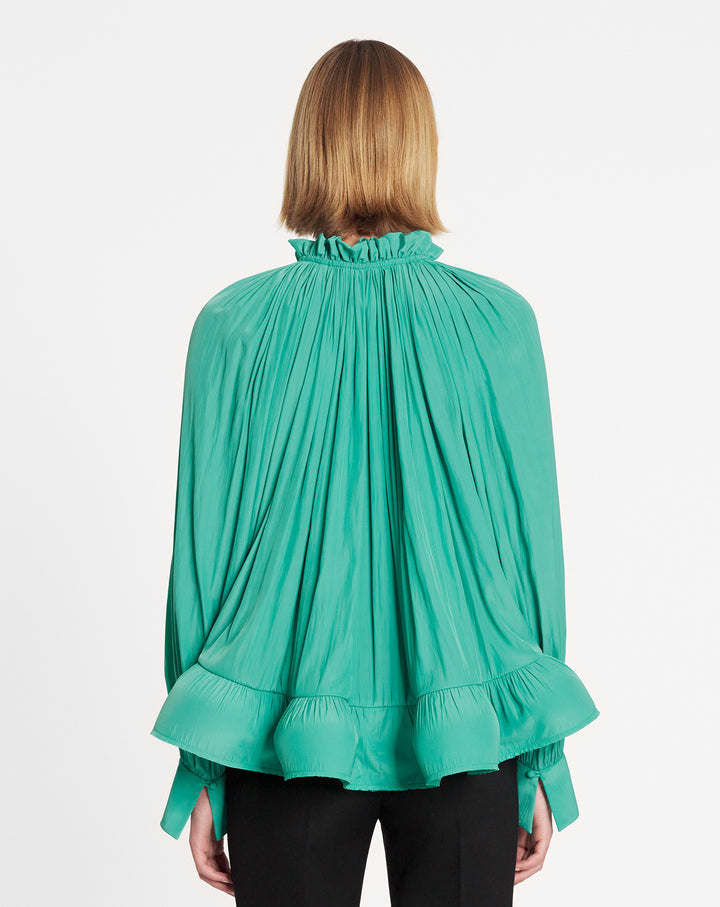 CHARMEUSE BLOUSE WITH LONG SLEEVES