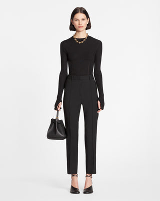 TAPERED PANTS, BLACK