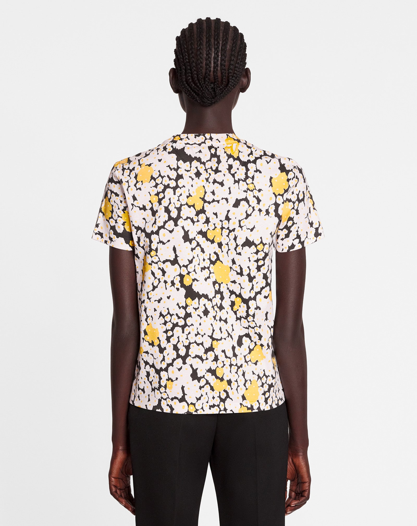 OVERPRINTED CLASSIC T-SHIRT WITH LANVIN PARIS EMBROIDERY